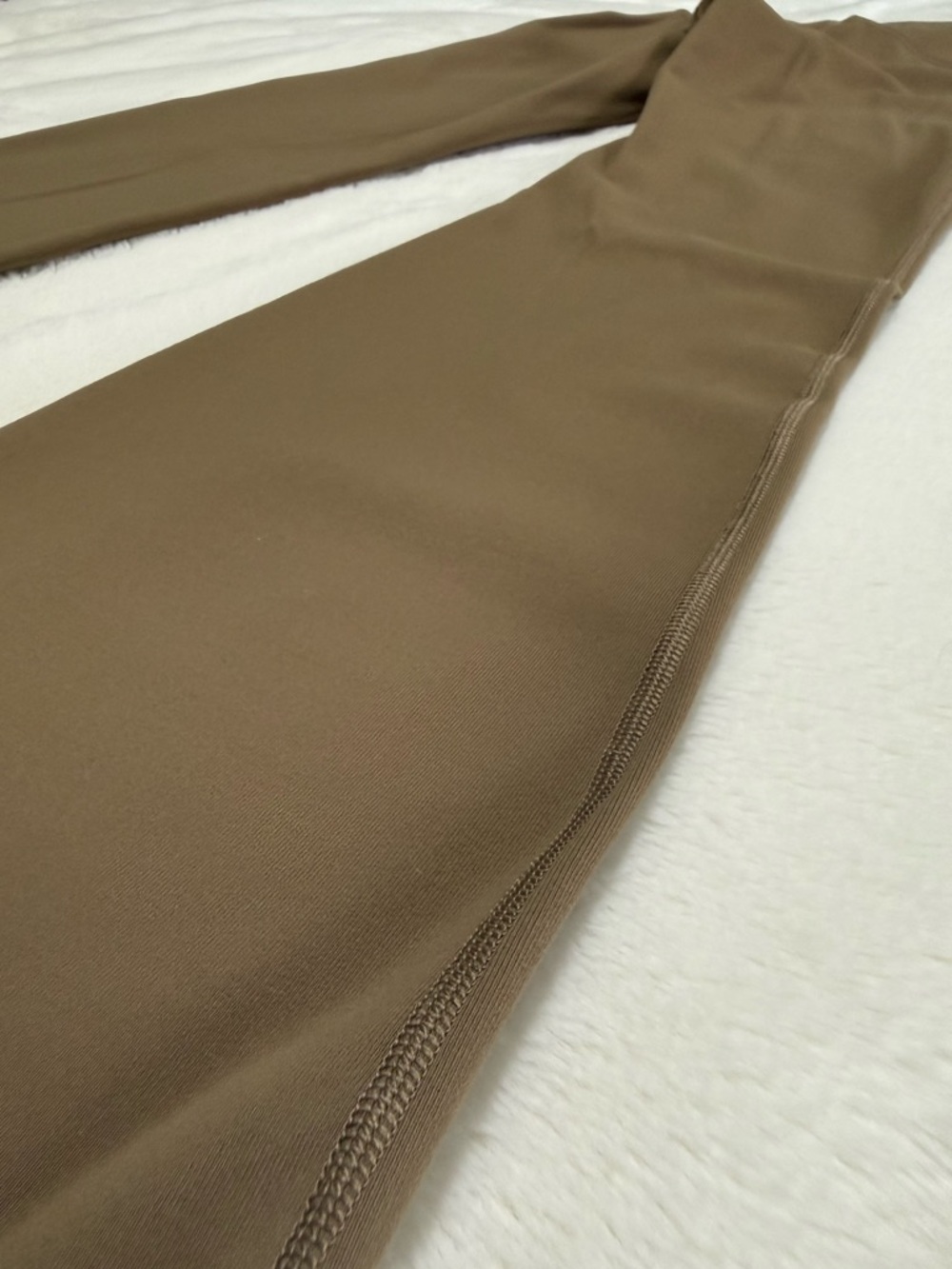 LULULEMON TNA High Waist Leggings Flared Olive Brown Size XS EUC - Picture 10 of 13